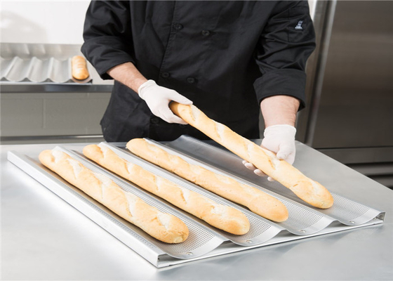 RK Bakeware China Foodservice NSF 5 слот Алюминиевая багетта Пекарная поднос глазированная французская хлебная сковородка