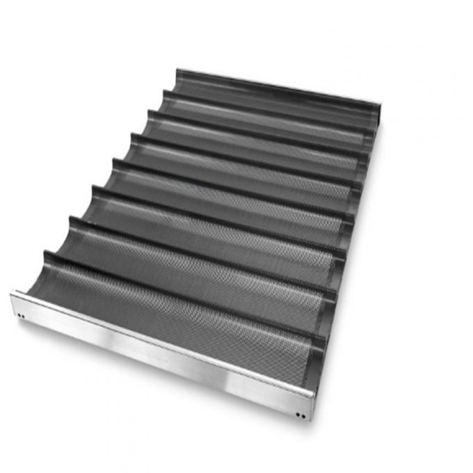 RK Bakeware China Foodservice NSF Сиконовый глазурованный 800*600 мм 8 флейты Канал Алюминиевый Французский Багет Пекарня 2