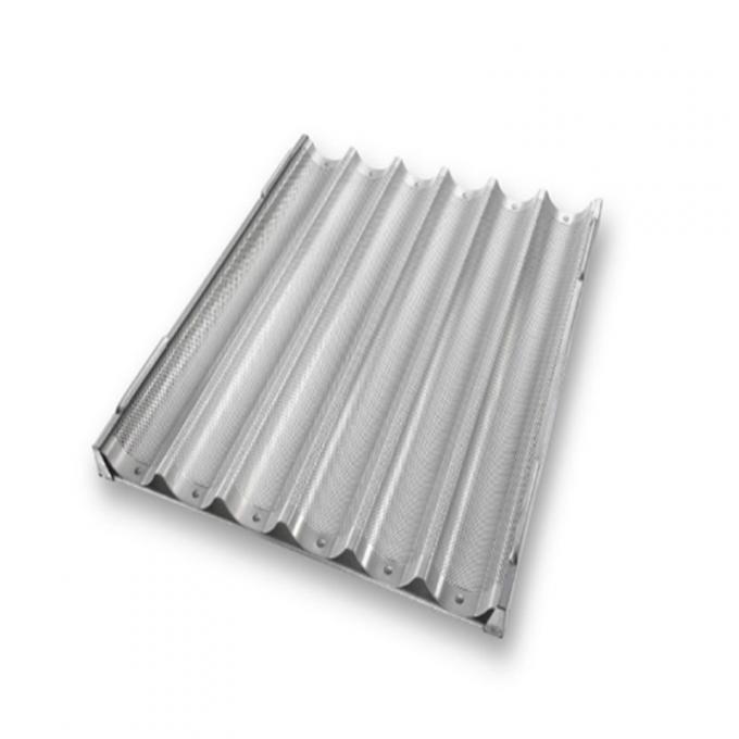 RK Bakeware China Foodservice NSF Сиконовый глазурованный 800*600 мм 8 флейты Канал Алюминиевый Французский Багет Пекарня 4