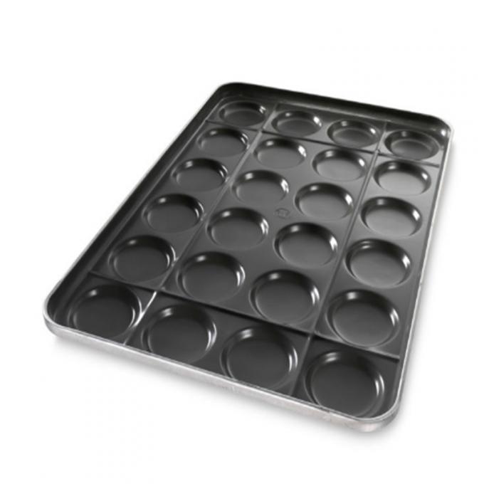 Heat Resistant Durashield Coating Hamburger Pan with Structural Ribs