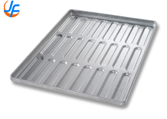 RK Bakeware China Foodservice 42465 Commercial 32 Mold Glazed Aluminized Steel Clustered Hot Dog Bun Pan (Коммерческая 32 формообразованная глазуризованная алюминиевая стальная сковорода)