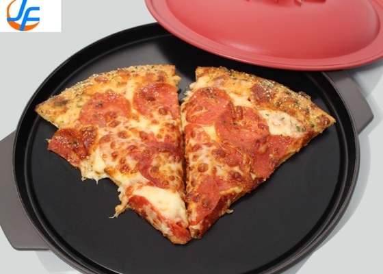 RK Bakeware China Производитель-Pizza Hut Твердое покрытие анодированное Твердое покрытие анодированные плиты для пиццы с тонкой корой