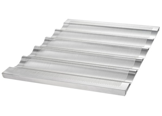 RK Bakeware China Foodservice NSF 5 ложек Алюминиевый хлебопекарный поднос Нонстик Широкий слот Багует французская хлебная сковородка