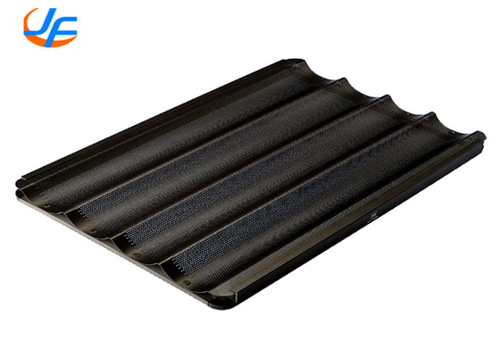 RK Bakeware China Foodservice 5 слотов Перфорированная алюминиевая багетта Пекарная поднос / французская хлебная сковородка