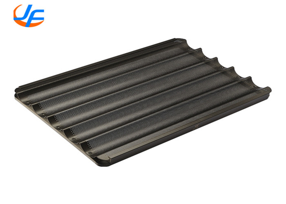 RK Bakeware China Foodservice 5 слотов Перфорированная алюминиевая багетта Пекарная поднос / французская хлебная сковородка
