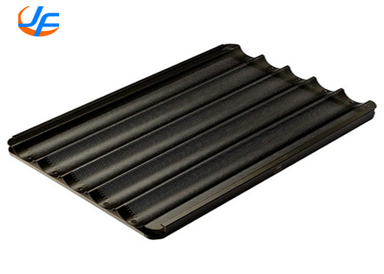RK Bakeware China Foodservice 5 слотов Перфорированная алюминиевая багетта Пекарная поднос / французская хлебная сковородка