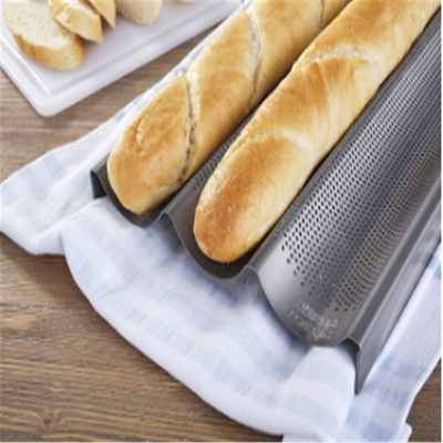 RK Bakeware China Foodservice NSF Full Size 16 Gauge 5 Row Nonstick Aluminum Baguette Bread Baking Tray (РК Бэйквейер Китая Фудсервис НСФ полный размер 16 калибра 5 рядов Алюминиевая багетка для хлеба)