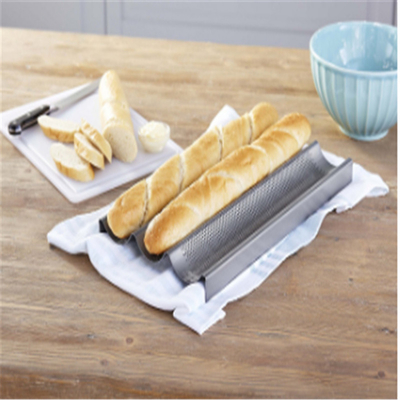 RK Bakeware China Foodservice NSF Full Size 16 Gauge 5 Row Nonstick Aluminum Baguette Bread Baking Tray (РК Бэйквейер Китая Фудсервис НСФ полный размер 16 калибра 5 рядов Алюминиевая багетка для хлеба)