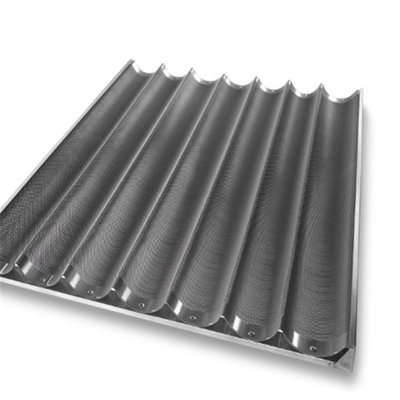 RK Bakeware China Foodservice NSF Сиконовый глазурованный 800*600 мм 8 флейты Канал Алюминиевый Французский Багет Пекарня