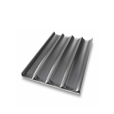 RK Bakeware China Foodservice NSF Сиконовый глазурованный 800*600 мм 8 флейты Канал Алюминиевый Французский Багет Пекарня