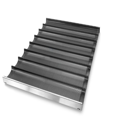 RK Bakeware China Foodservice NSF Сиконовый глазурованный 800*600 мм 8 флейты Канал Алюминиевый Французский Багет Пекарня