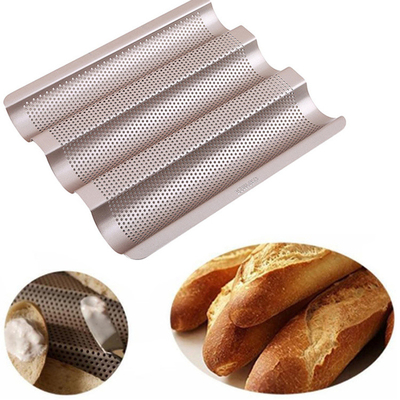 RK Bakeware China Foodservice NSF 5 Loaf Glazed Aluminum Baguette Baking Tray Французская хлебная сковородка