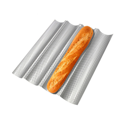 RK Bakeware China Foodservice NSF 5 Loaf Glazed Aluminum Baguette Baking Tray Французская хлебная сковородка