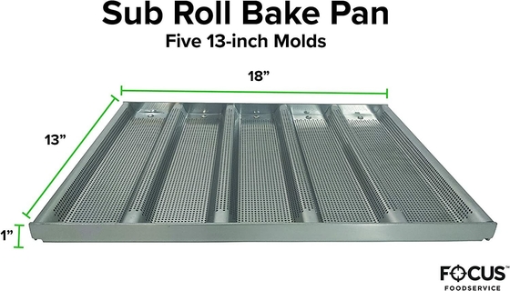 RK Bakeware China Foodservice NSF Commercial Bakeware 5 Count 3 Inch Sub Sandwich Roll Pan Baking Tray (РК Бэйквейер Китай Фудсервис НСФ Коммерческая Бэйквейер 5 Счет 3-дюймовый суб сэндвич ролл Панель для выпечки)