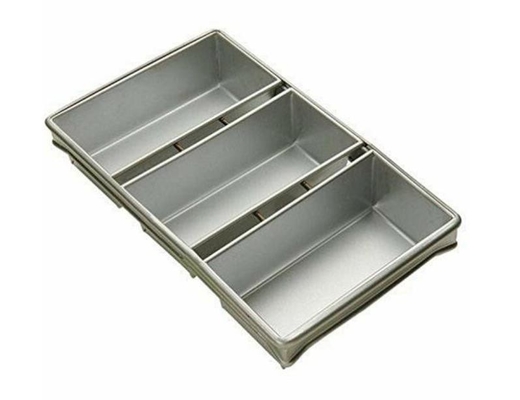 Rk Bakeware China-Foodservice 904935 Коммерческая пекарня 12,25 дюймов х 4,5 дюймов 3 ленточные хлебные кастрюли