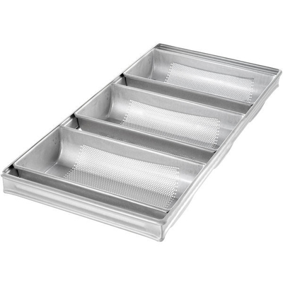 Rk Bakeware China-Foodservice 44405 Стеклянная 3-полосатая алюминированная стальная печь хлебная кастрюля