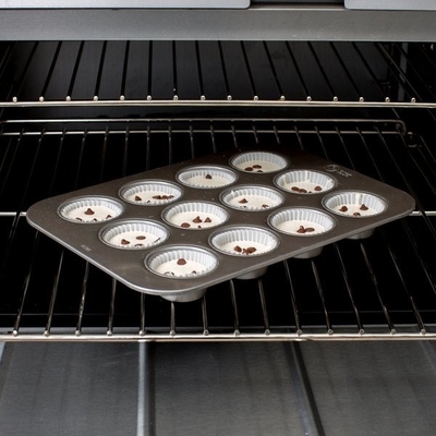 RK Bakeware China-12 Compartment Fluted 1.5mm Muffin Baking Pan Glazed Aluminized Steel (РК Бэйквейер Китай-12-го отделения с флейтой, муфтин, пекарня)