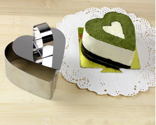 RK Bakeware China Foodservice NSF Нержавеющая сталь Сердечная форма Муссовая кольцевая плесень Лами сырого торта плесень