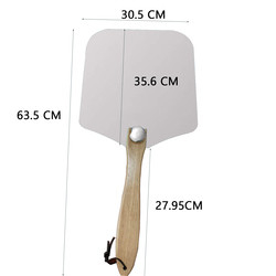 12&quot;*14&quot;*25' Bandejas De Pasapalos De Piedra Алюминиевый Металлический Пиццерий Шкурка Свертываемая Деревянная Ручка Пиццерийная ложка Свертываемая