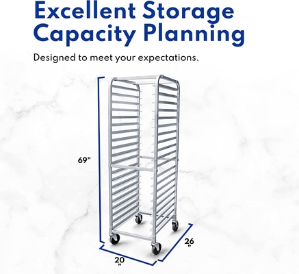 Rk Bakeware China Foodservice 36527 Commercial 20 Tier Aluminum Sheet Pan Rack Bun Pan Rack (Коммерческая 20 уровневая алюминиевая плитка для выпечки)